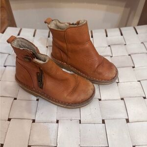 Kids Tan Leather Boots